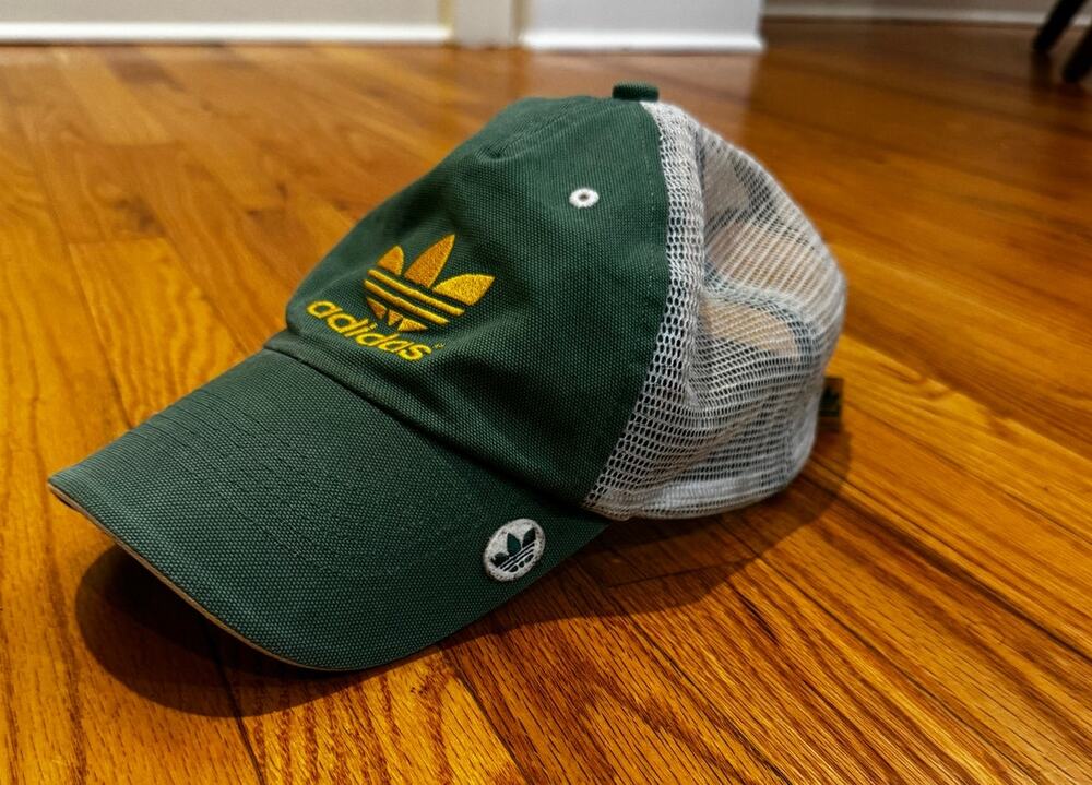 Vintage Adidas Trucker Mesh Hat Trefoil Y2K - Picture 2 of 8